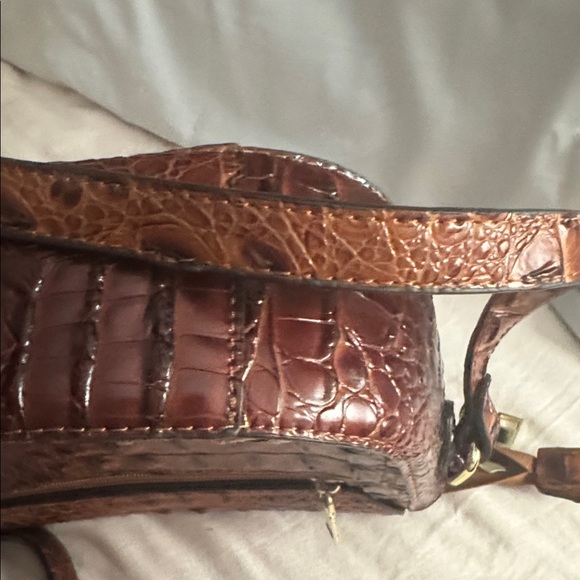 Brahmin Brown Crocodile Embossed Shoulder Bag - Picture 7 of 9